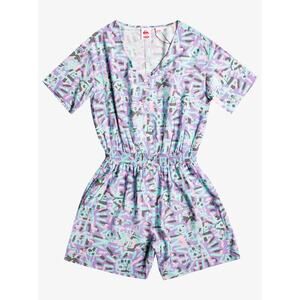 Quiksilver 1986 Stranger Things Lenora Romper Size M Shorts Abstract Playsuit